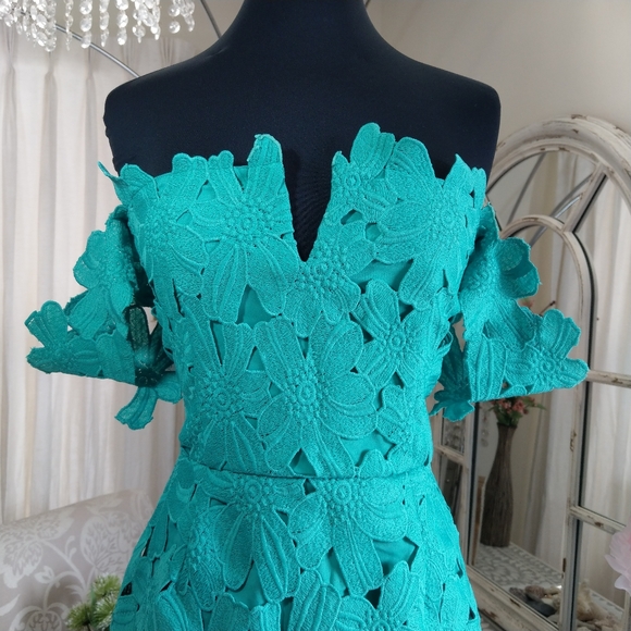 🍒NEW🍒 FREE PEOPLE FLORAL CROCHET LACE DRE - Picture 4 of 6